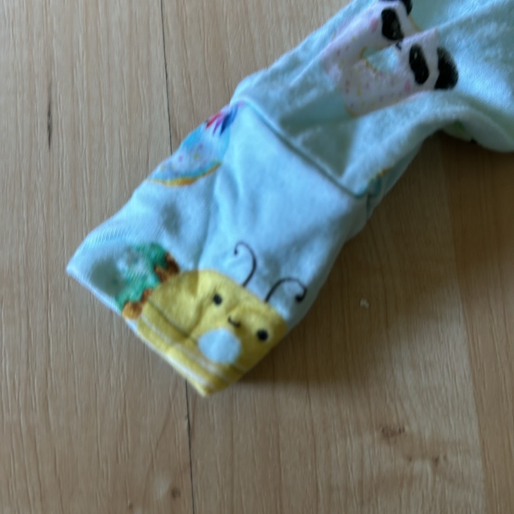 Posh Peanut 3-6 bamboo onesie baby animal donuts ruffle butt footed - Picture 4 of 11